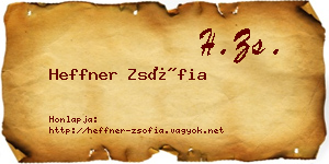 Heffner Zsófia névjegykártya