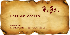 Heffner Zsófia névjegykártya